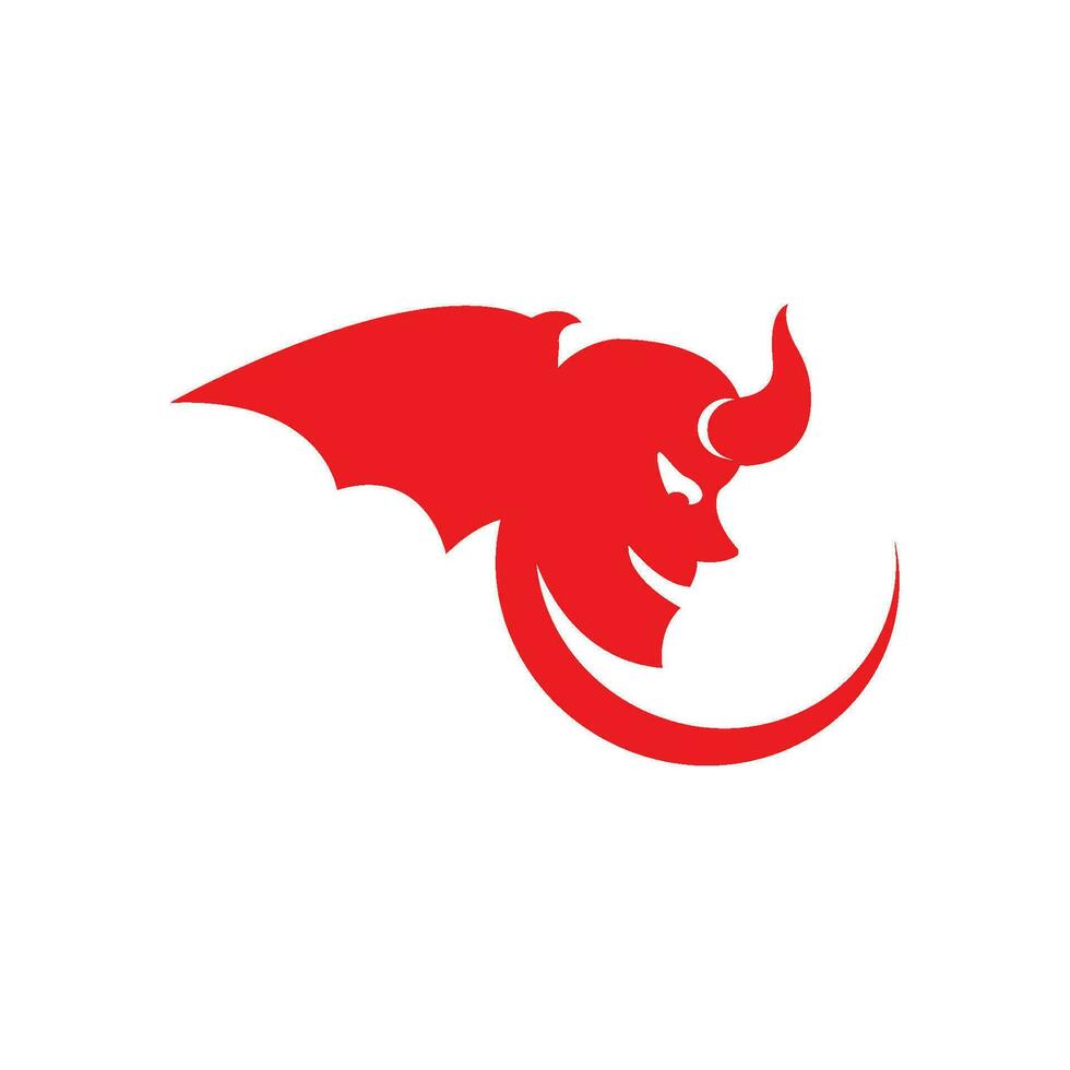 plantilla de vector de logotipo de diablo