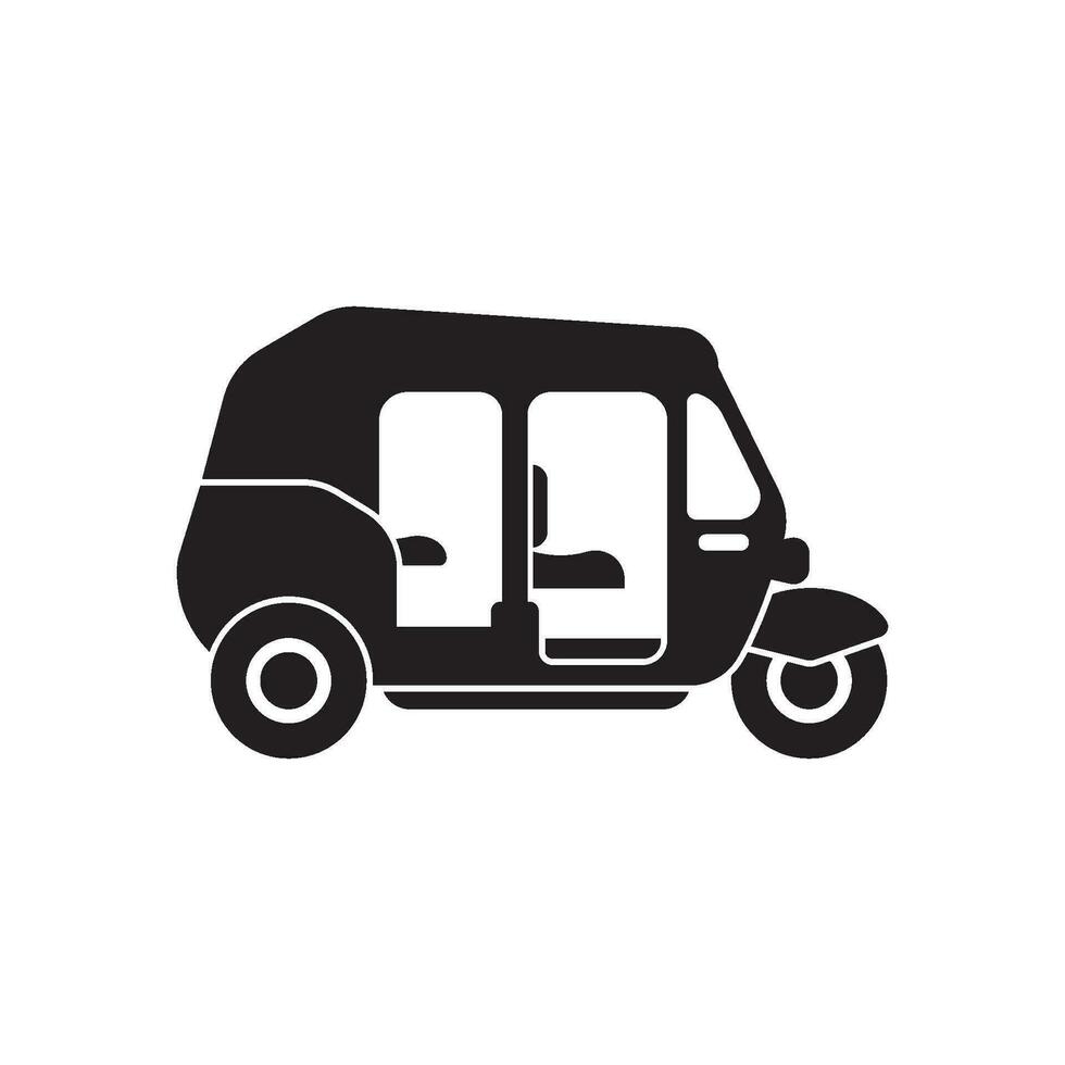 Motorcycle rickshaw icon logo vector illustration design