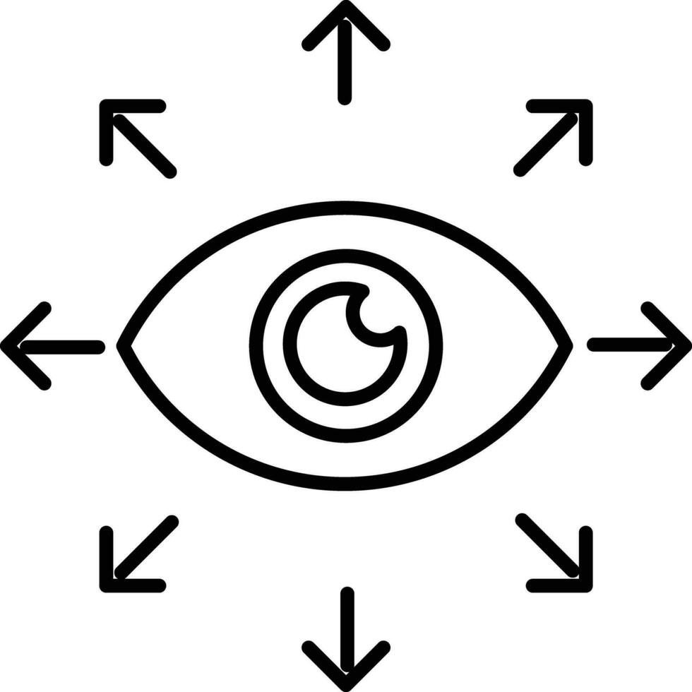 Vision Outline vector illustration icon