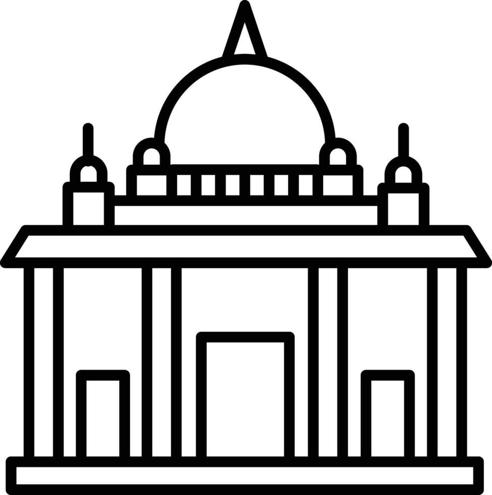landmark Outline vector illustration icon
