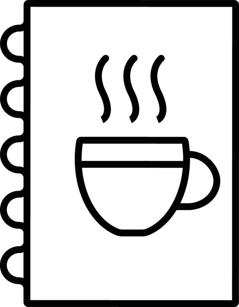 café menú contorno vector ilustración icono