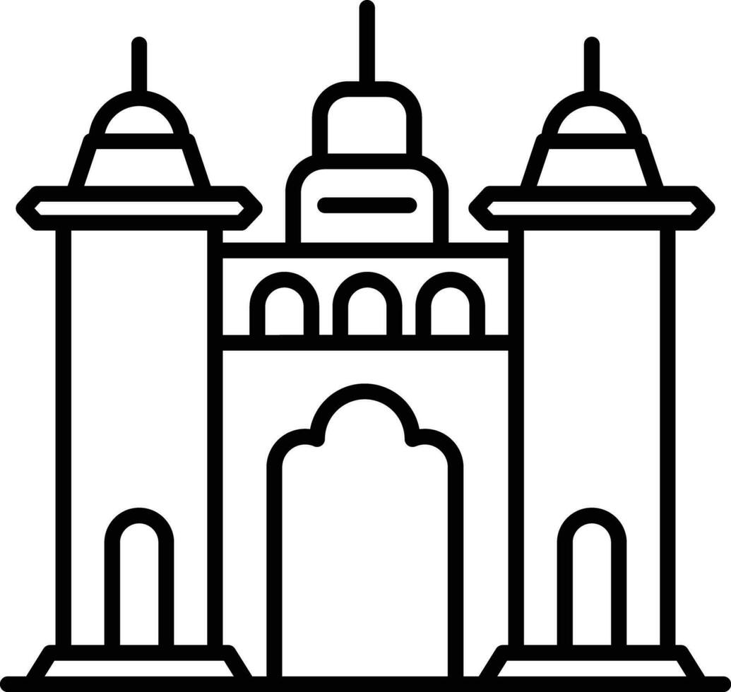 Arch Outline vector illustration icon