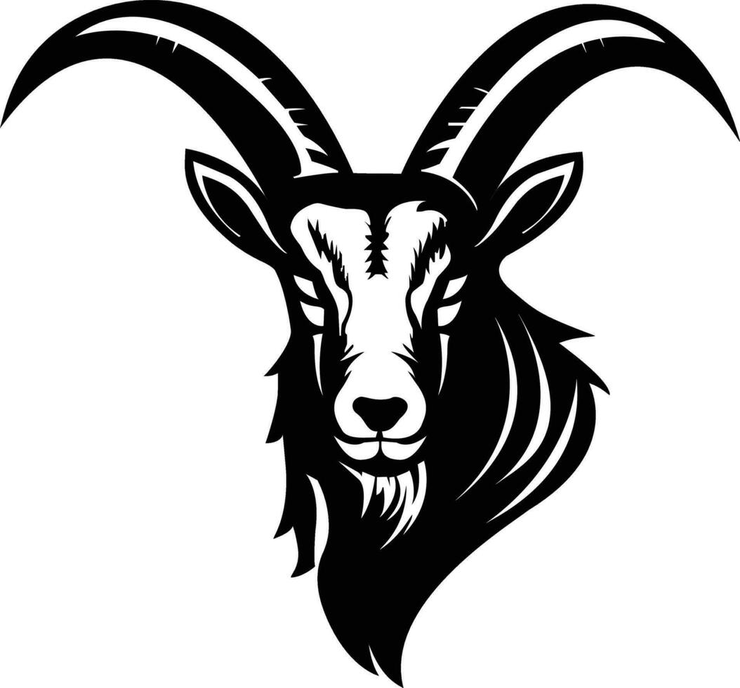 Ibex Silhouette Vector