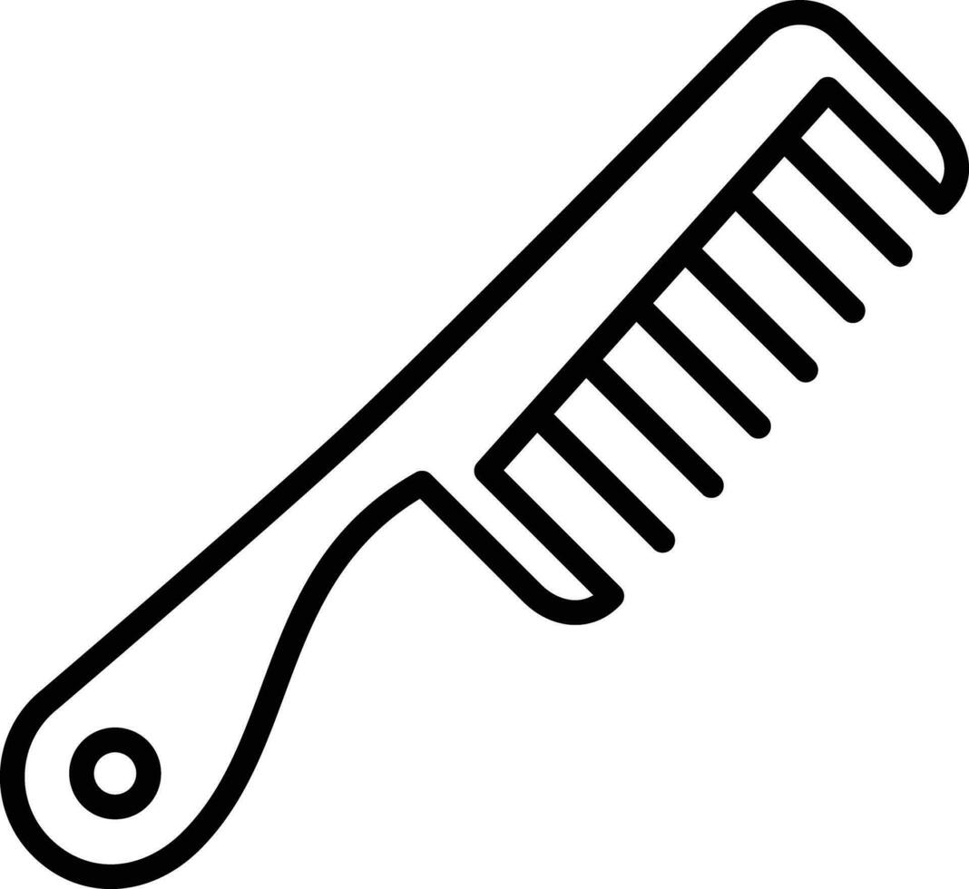 Comb Outline vector illustration icon