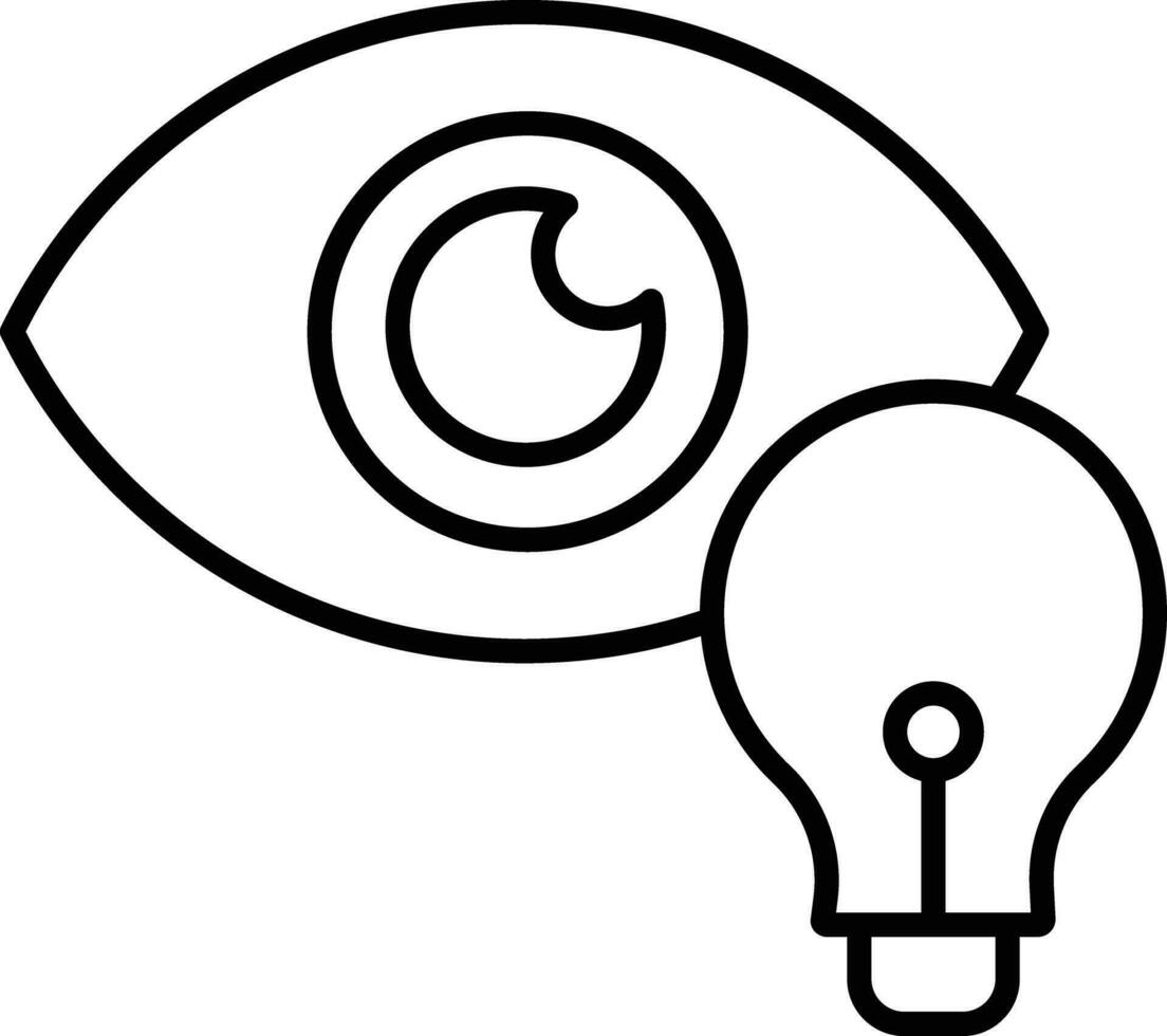 Vision idea Outline vector illustration icon