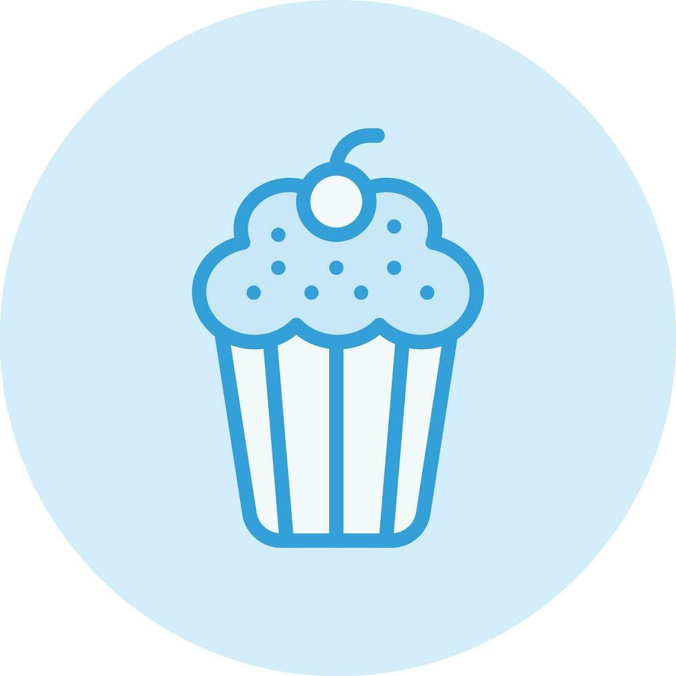 Cup cake Vector Icon Design Illustration