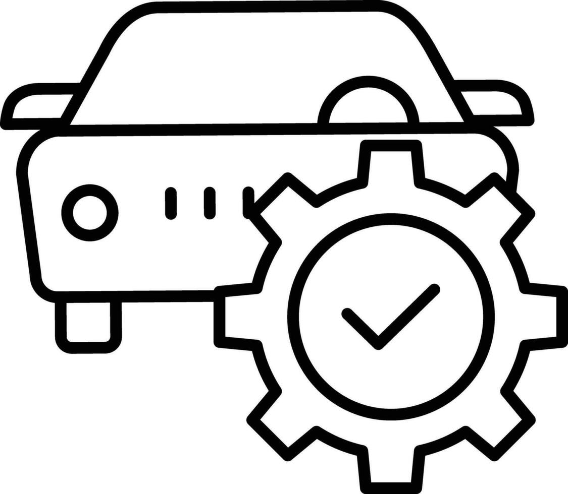 Car service Outline vector illustration icon