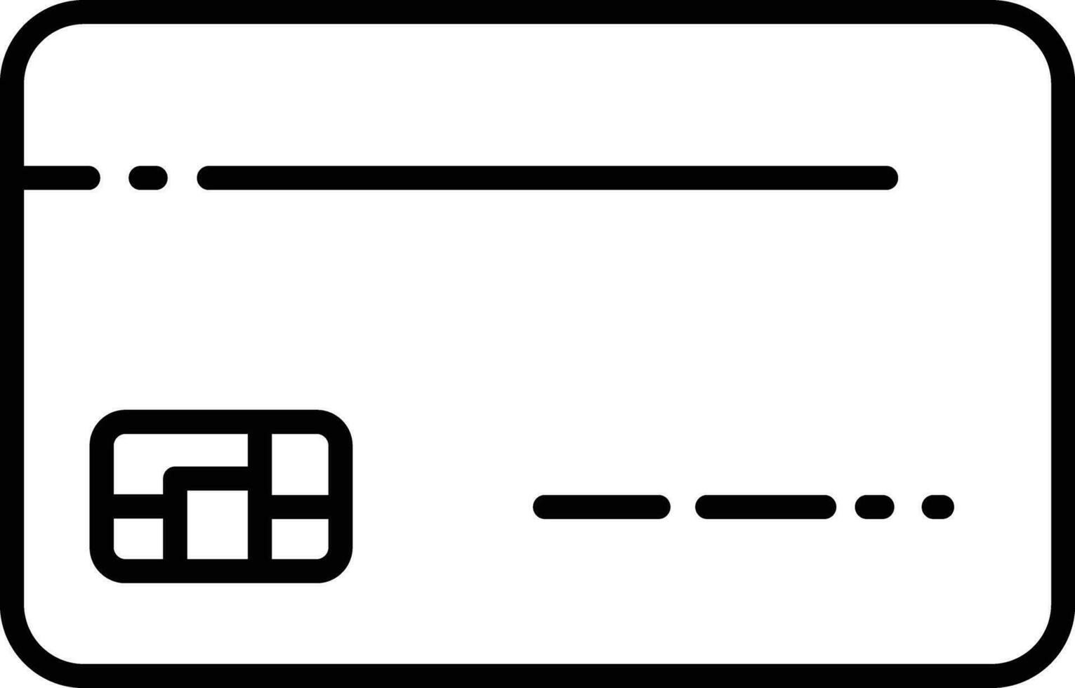 tarjeta chip contorno vector ilustración icono