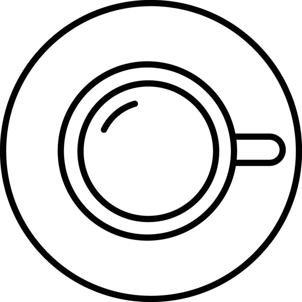 café taza contorno vector ilustración icono