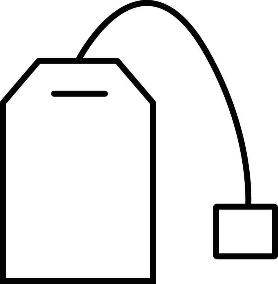 Tea bag Outline vector illustration icon