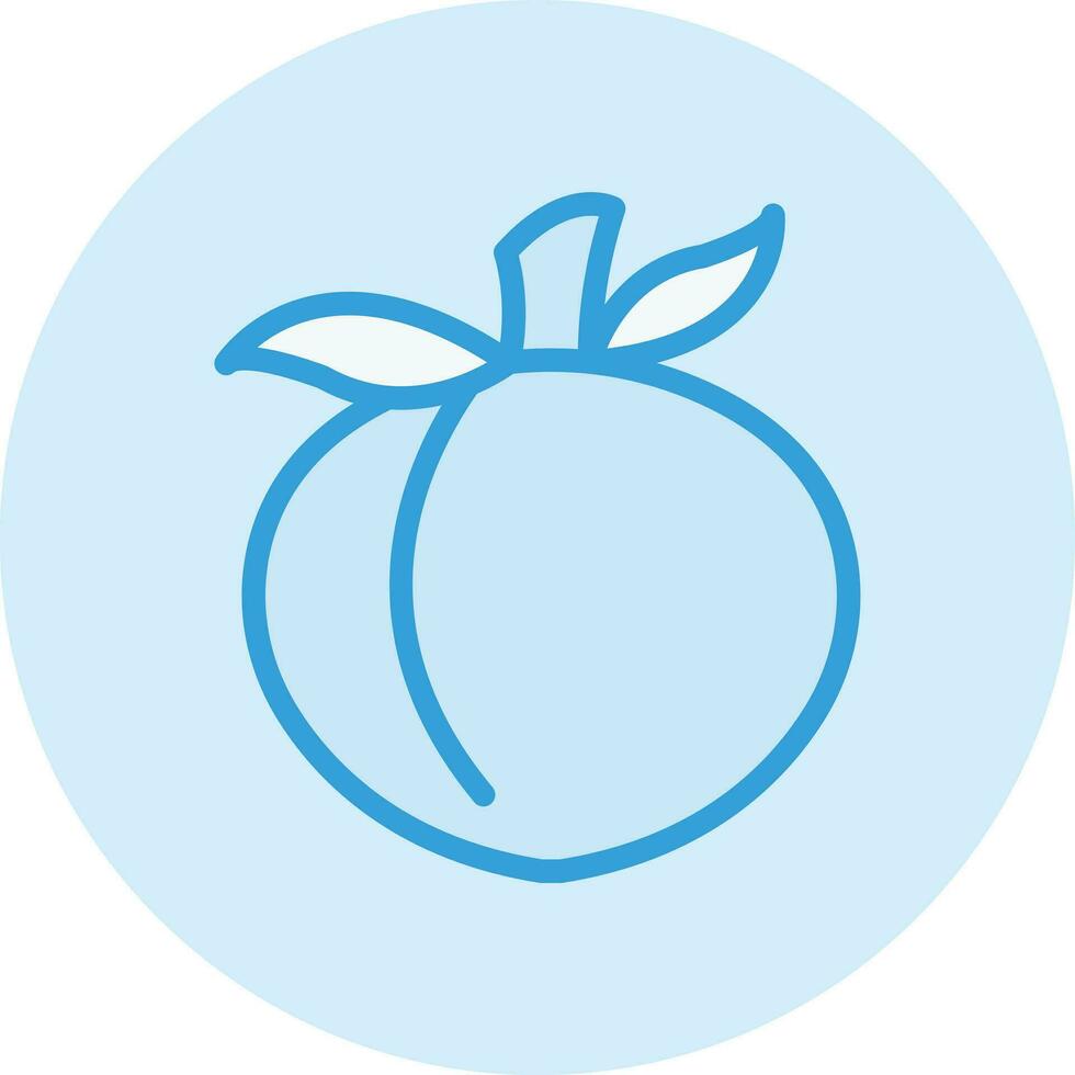 Peach Vector Icon Design Illustration