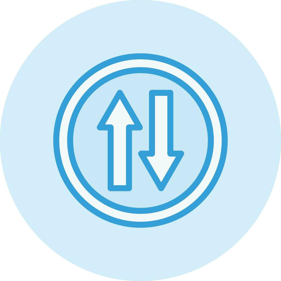Two way Vector Icon Design Illustration