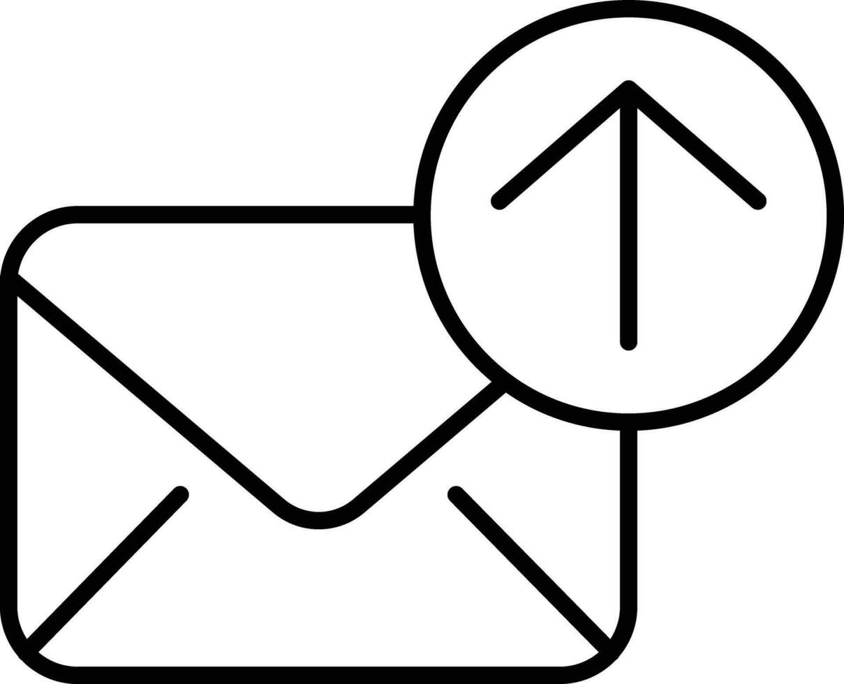 send email Outline vector illustration icon