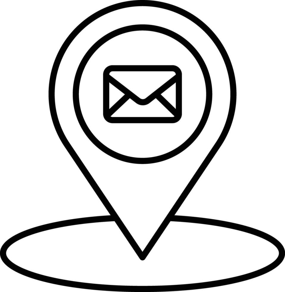 Contact Location Outline vector illustration icon