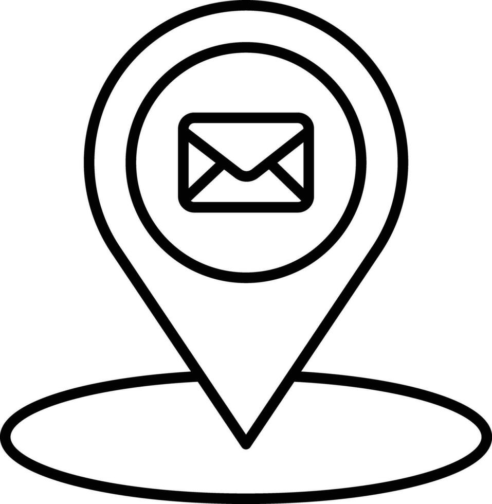 Contact Location Outline vector illustration icon