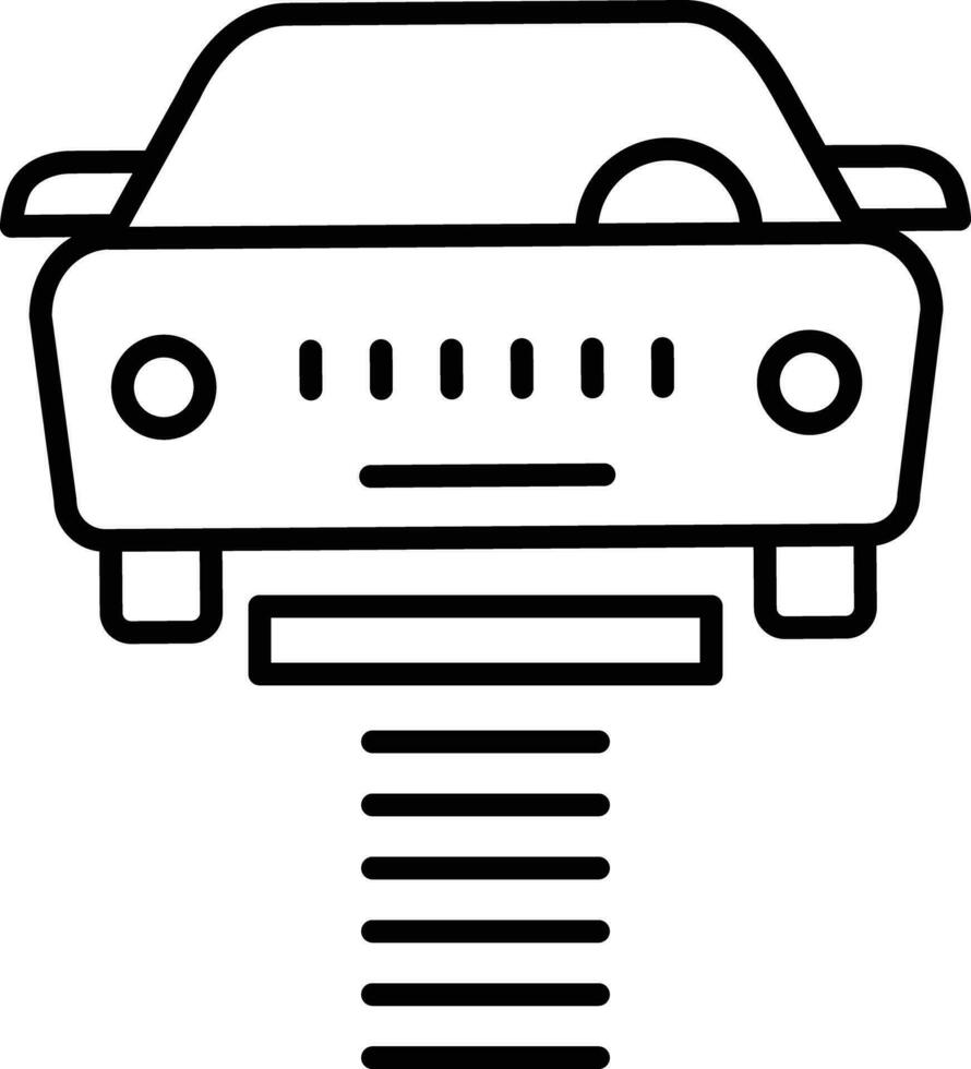 Car lift Outline vector illustration icon