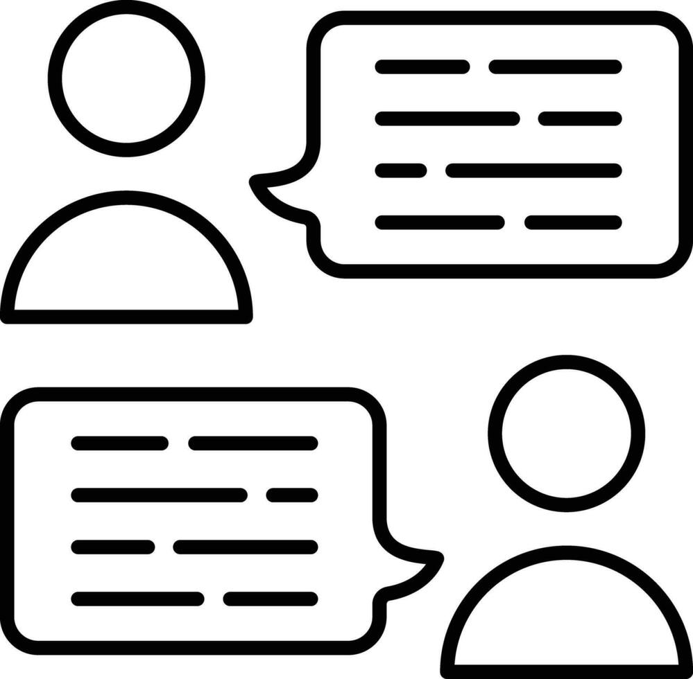 conversation chat Outline vector illustration icon