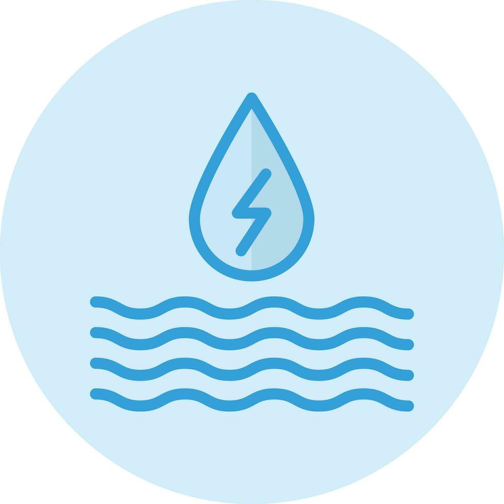 Ilustración de diseño de icono de vector de energía de agua