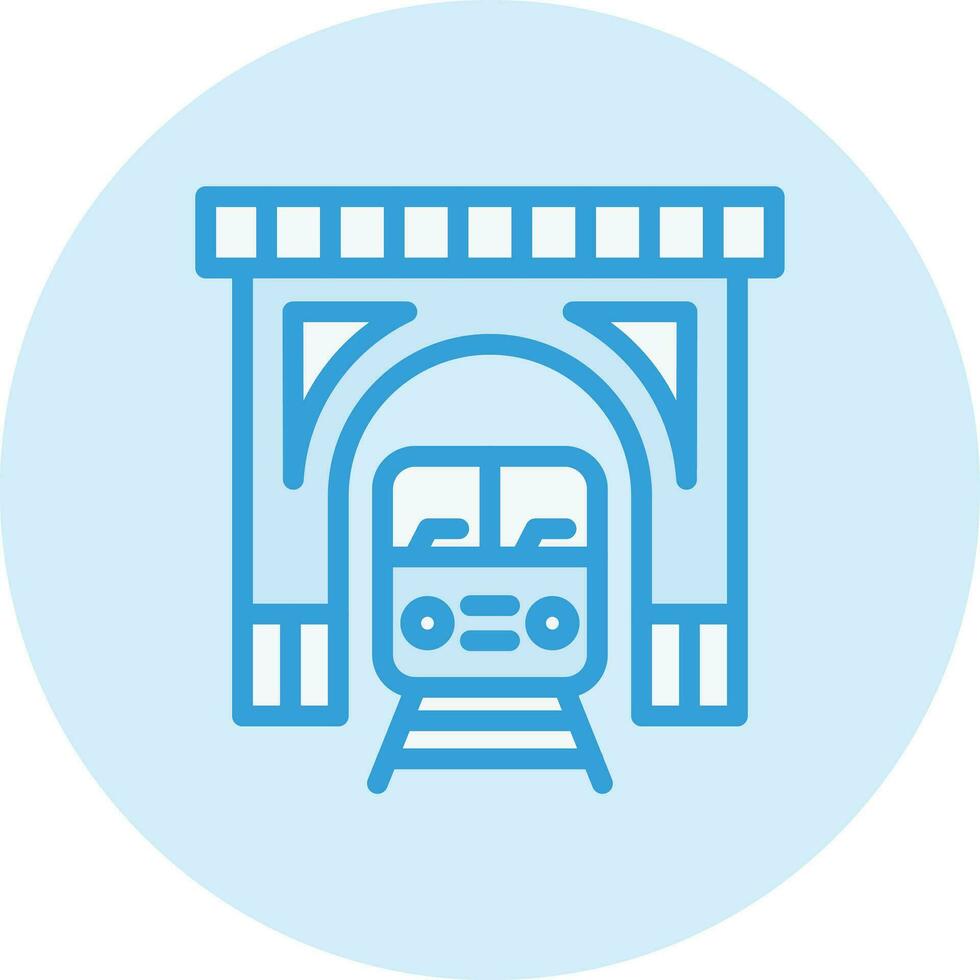 Train tunnel Vector Icon Design Illustration