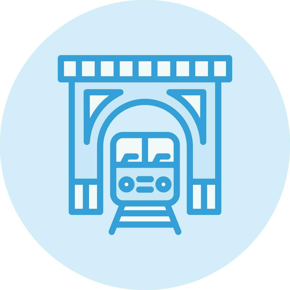 ilustración de diseño de icono de vector de túnel de tren