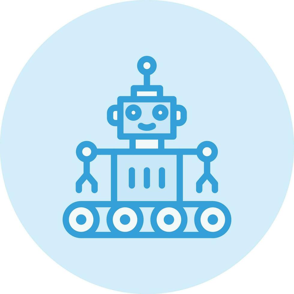 Ilustración de diseño de icono de vector de robot