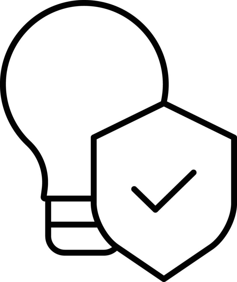 Intellectual Property Outline vector illustration icon