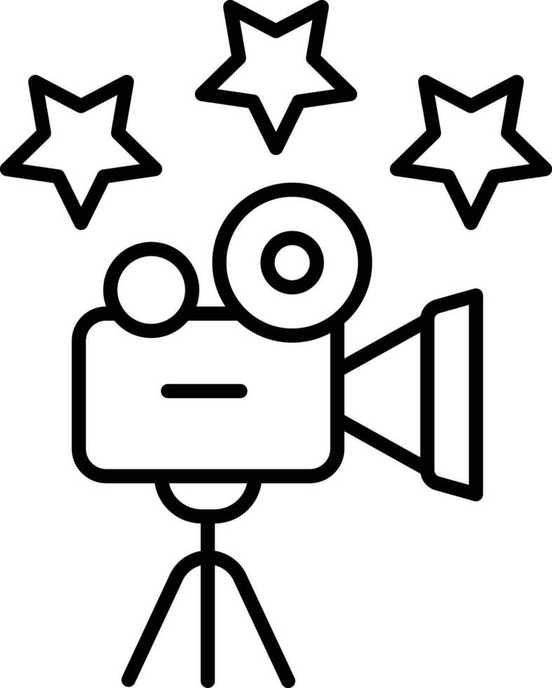 Cinema Direction Outline vector illustration icon
