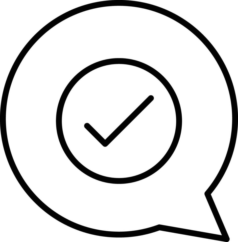 Approved chat icon vector