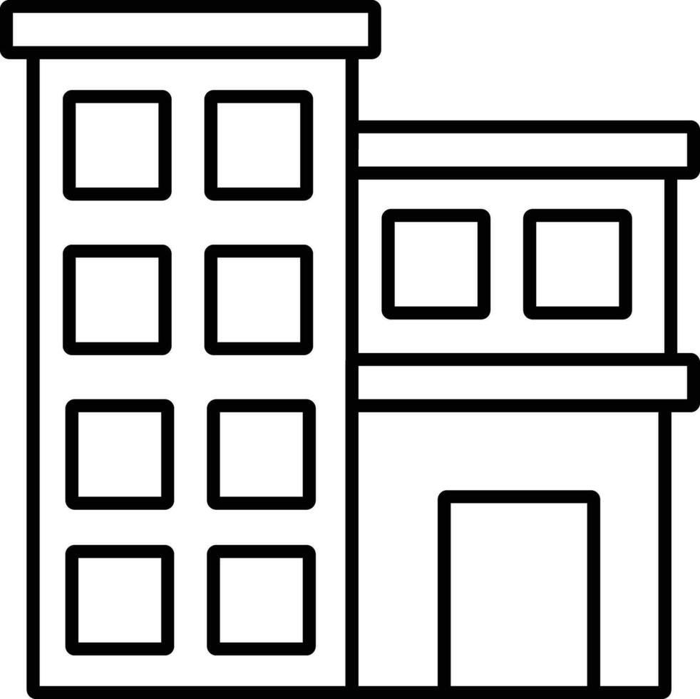 Hostel Outline vector illustration icon