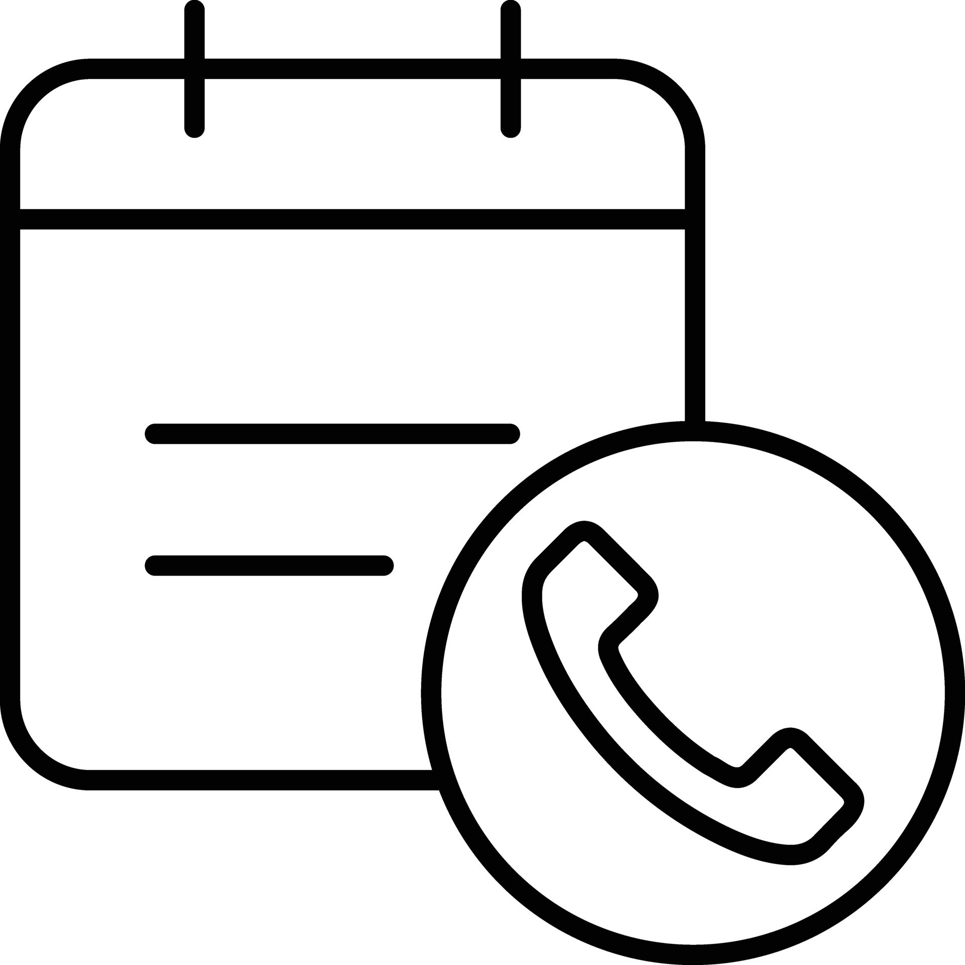 Call date Outline vector illustration icon 35955262 Vector Art at Vecteezy
