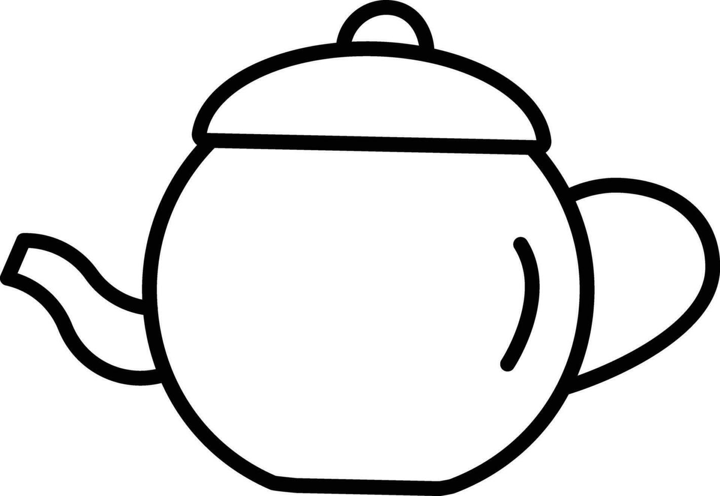 Coffee Kettle Outline vector illustration icon