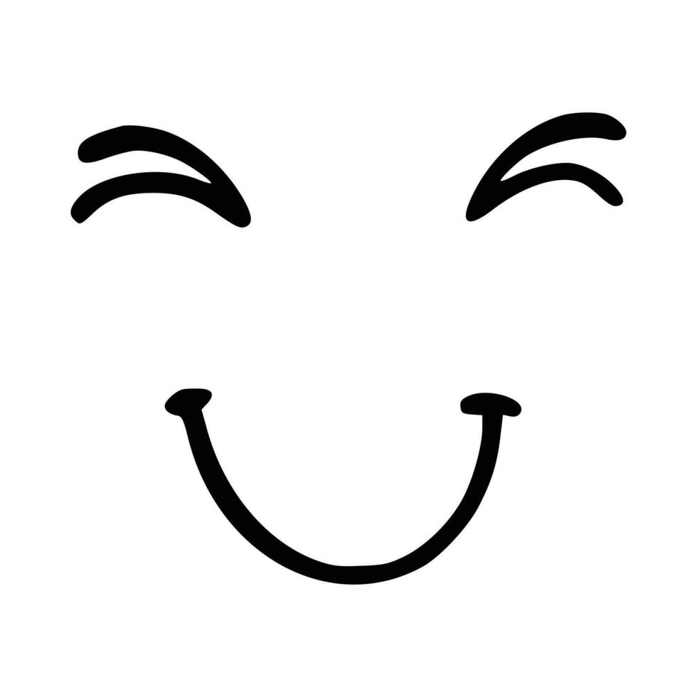 Kawaii's cute face. Manga-style eyes and mouth. Funny cartoon Japanese emoticon in different expressions, mega Big Set. Expression anime character and emoticon face illustration. Background. Print. vector