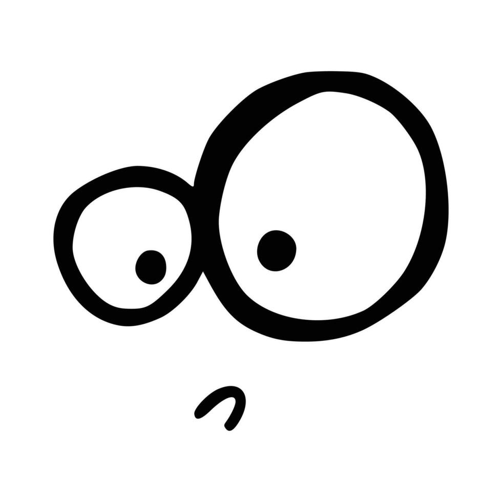 Kawaii's cute face. Manga-style eyes and mouth. Funny cartoon Japanese emoticon in different expressions, mega Big Set. Expression anime character and emoticon face illustration. Background. Print. vector