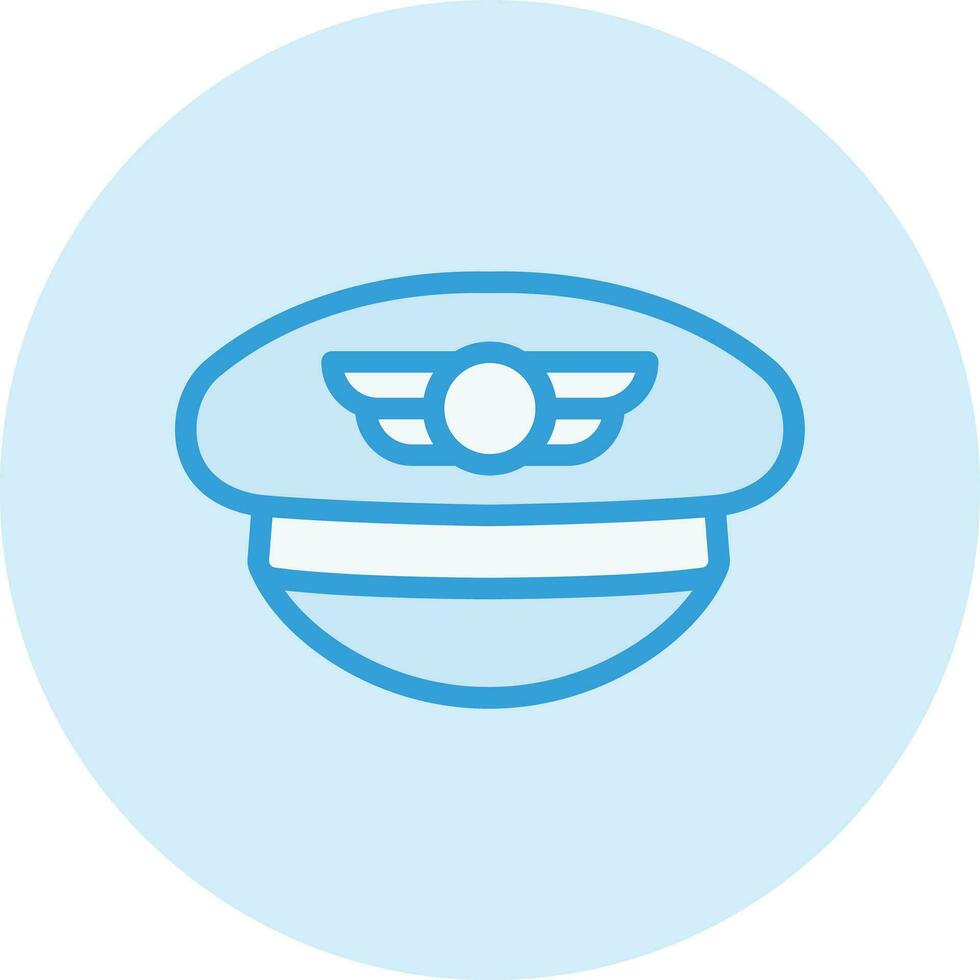 ilustración de diseño de icono de vector de sombrero de piloto