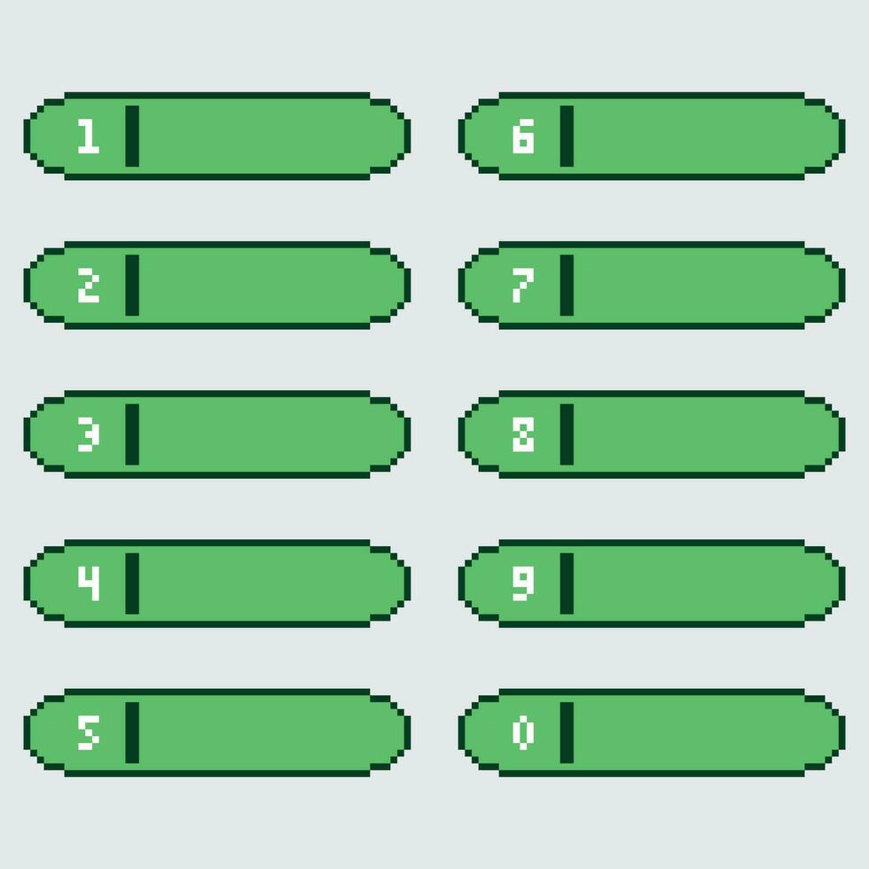 a green button with numbers on it vector