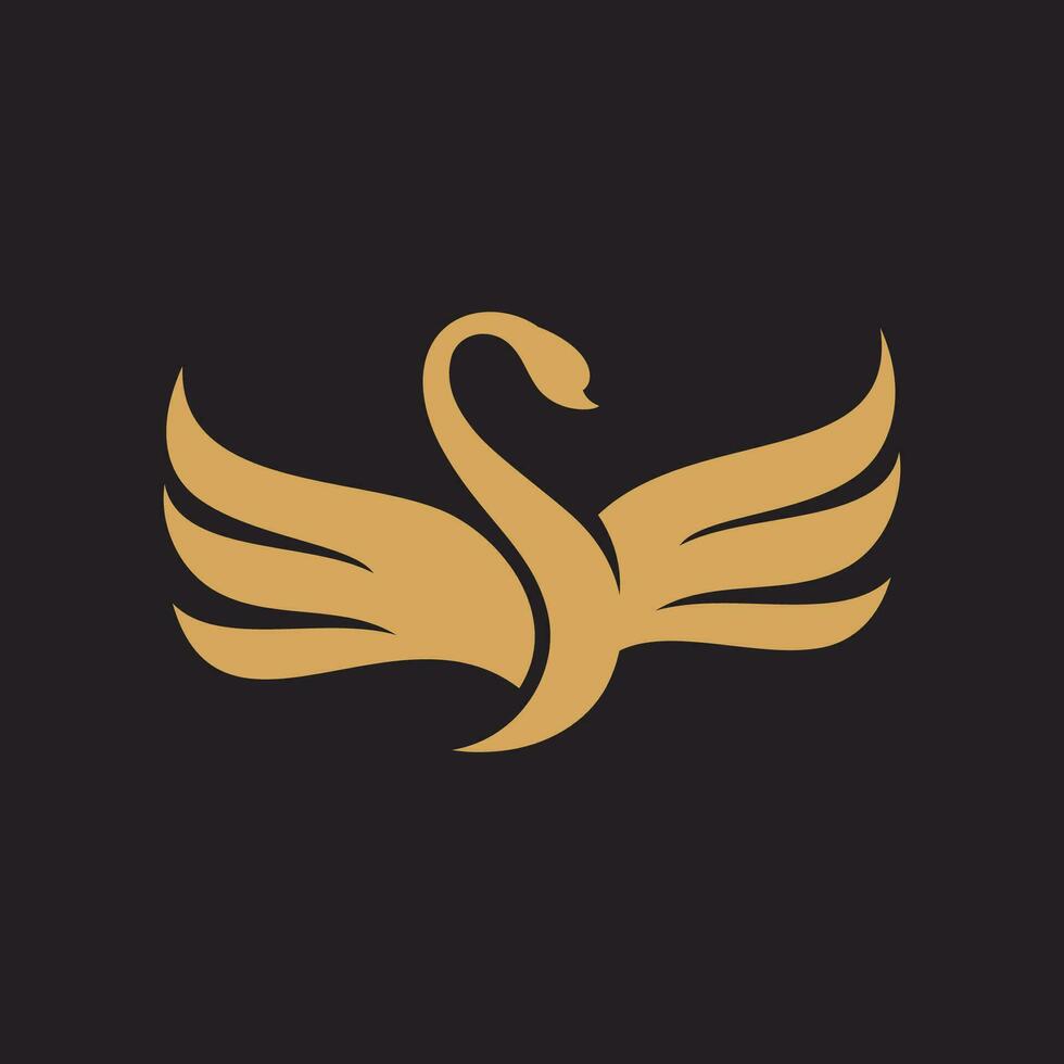Swan Logo Simple and elegant vector symbol