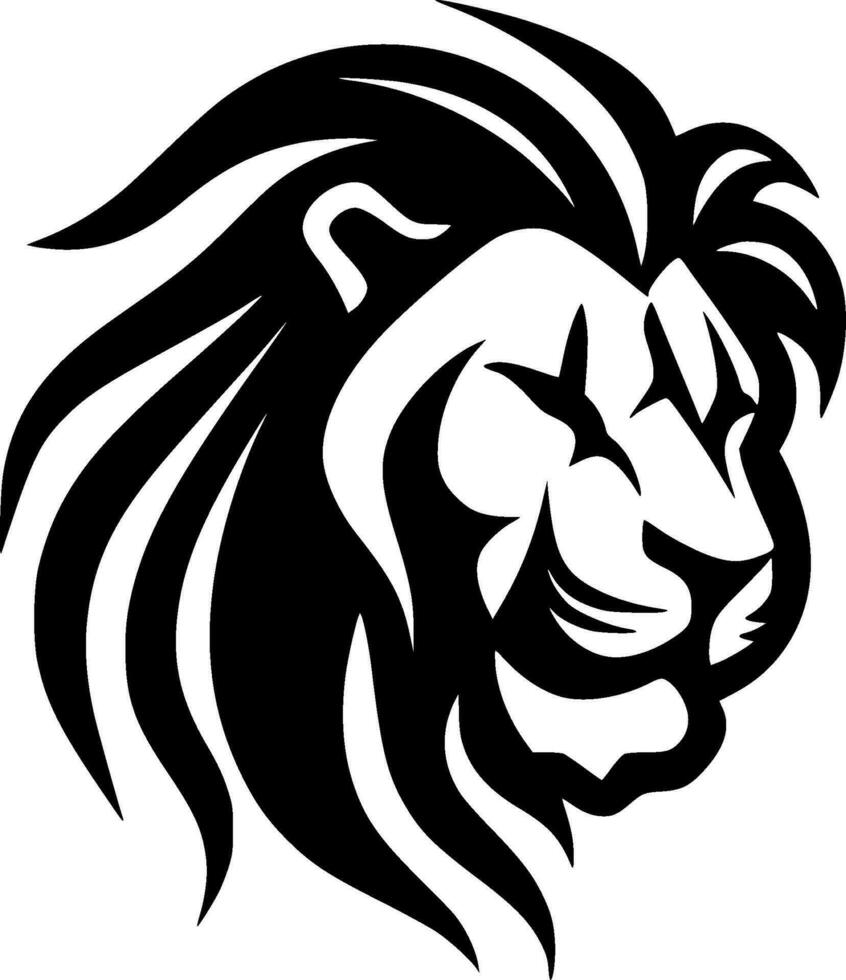 Lion, Minimalist and Simple Silhouette - Vector illustration