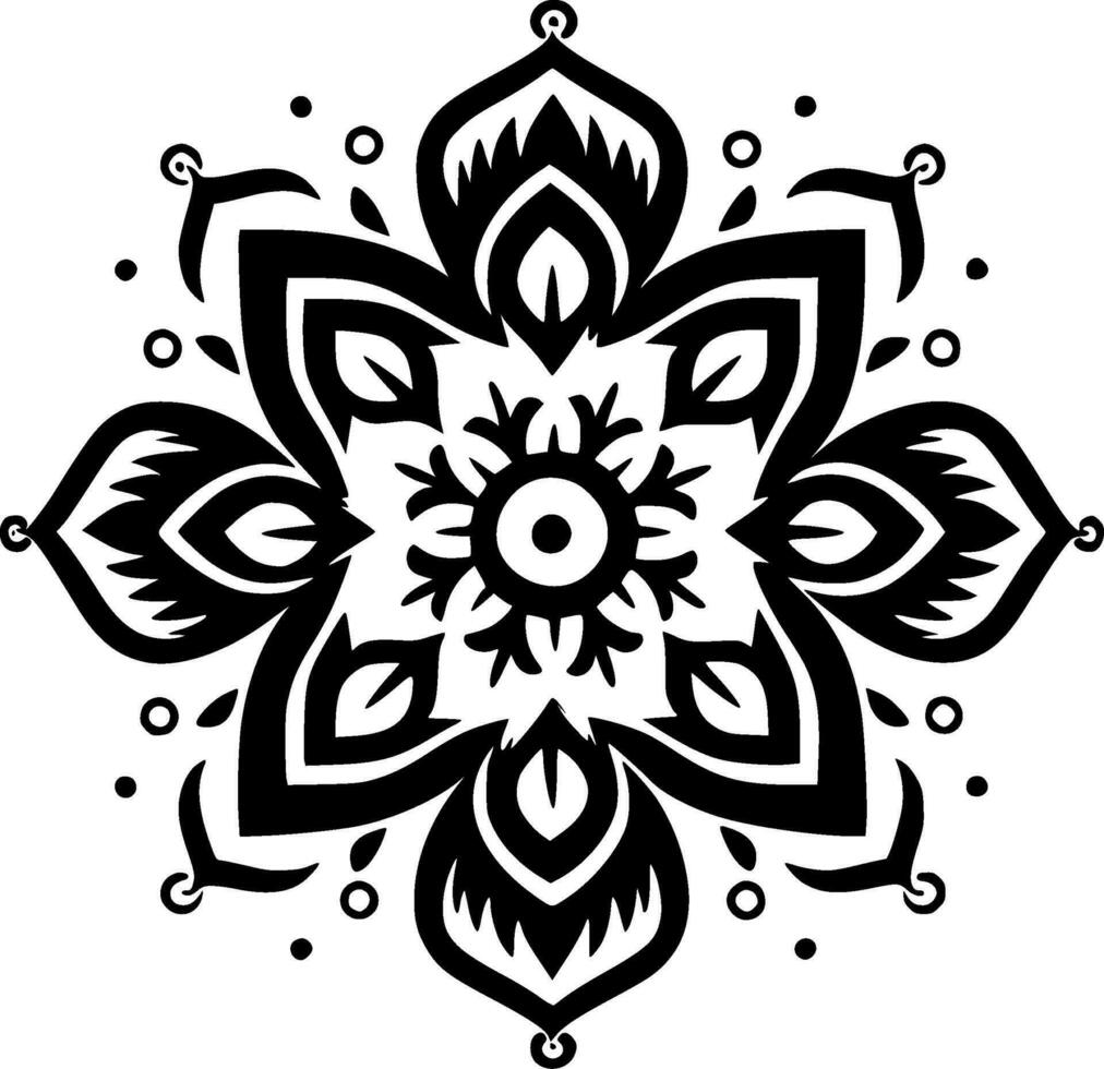 Mandala - Minimalist and Flat Logo - Vector illustration