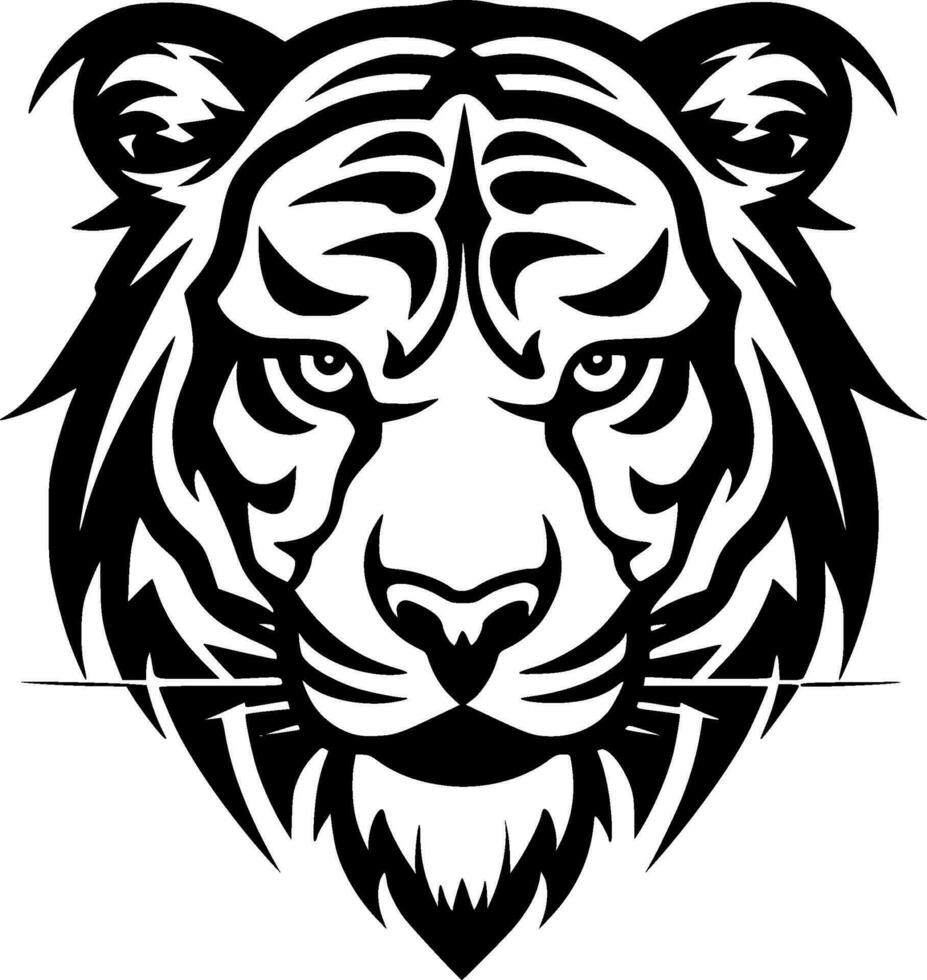 Tiger, Minimalist and Simple Silhouette - Vector illustration