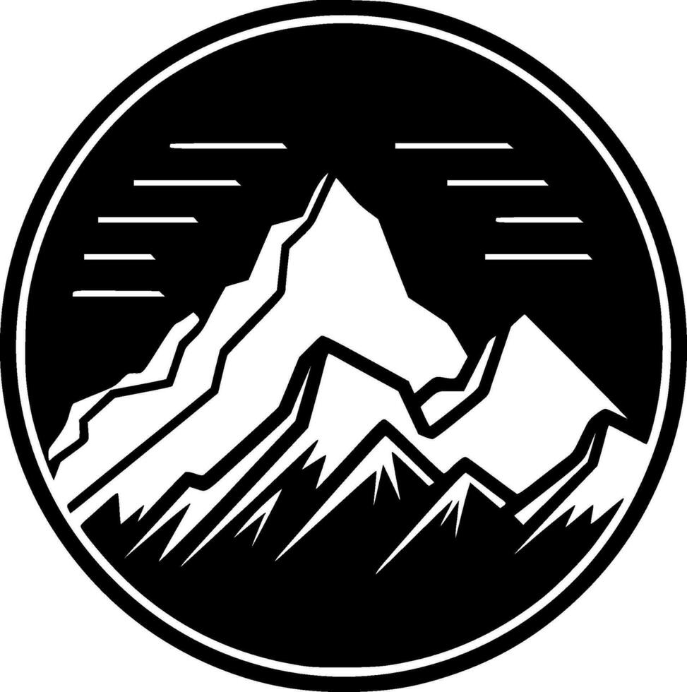 Mountain Range - Minimalist and Flat Logo - Vector illustration