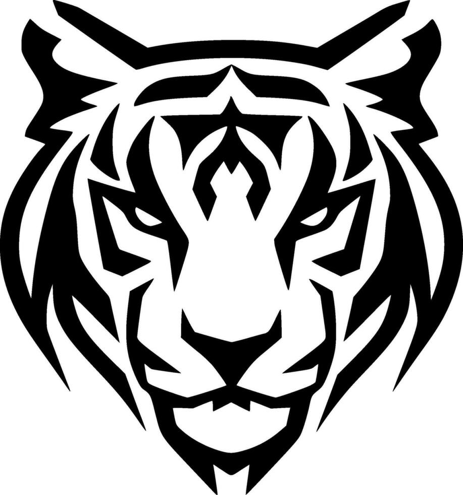 tigre, minimalista y sencillo silueta - vector ilustración