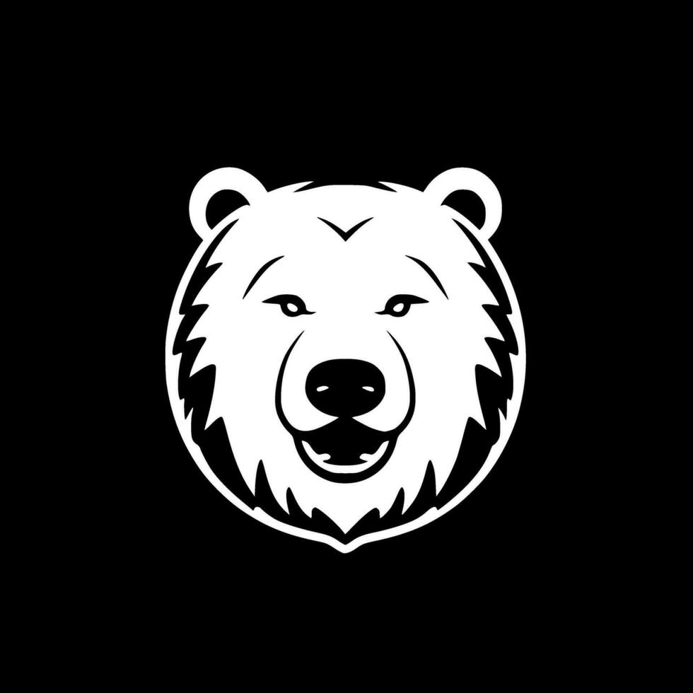 oso - negro y blanco aislado icono - vector ilustración