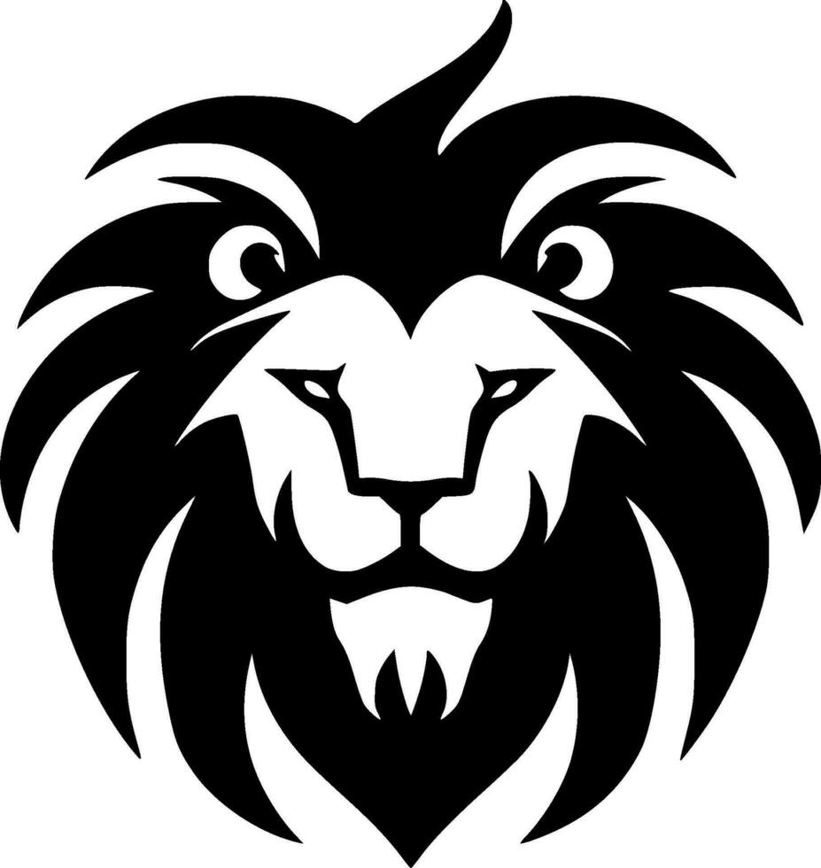 Lion, Minimalist and Simple Silhouette - Vector illustration