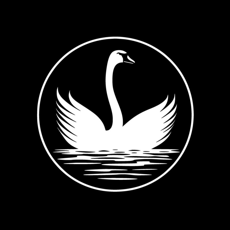 Swan, Minimalist and Simple Silhouette - Vector illustration
