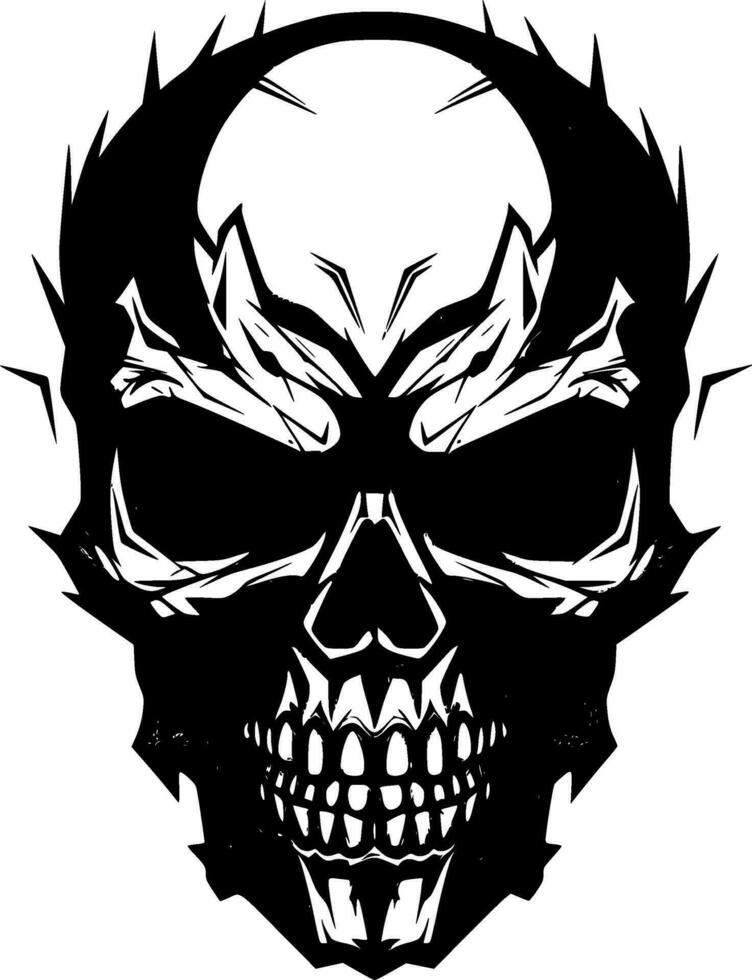 Skull, Black and White Vector illustration 35956937 Vector Art at Vecteezy