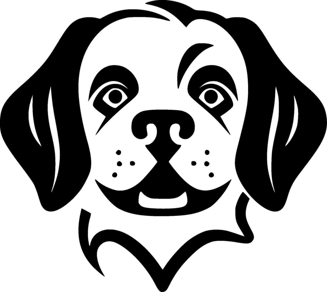 Dog, Black and White Vector illustration