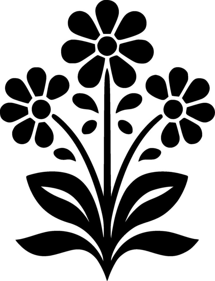 Flower, Minimalist and Simple Silhouette - Vector illustration