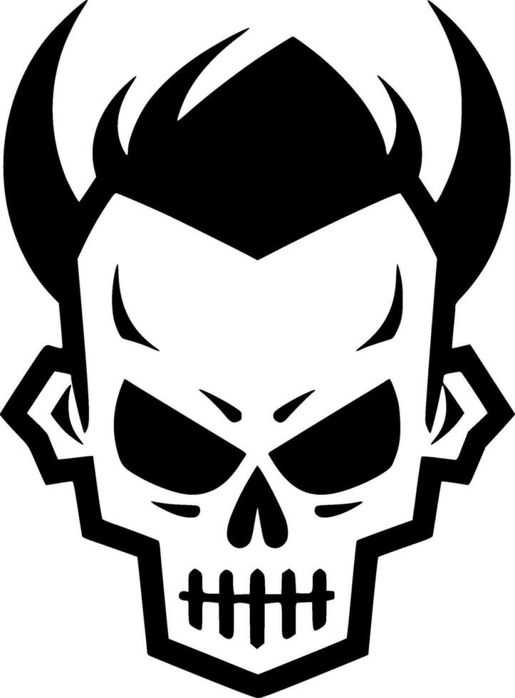 Skull - Minimalist and Flat Logo - Vector illustration