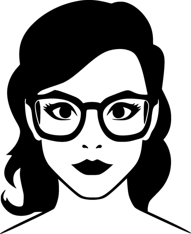 Teacher, Black and White Vector illustration
