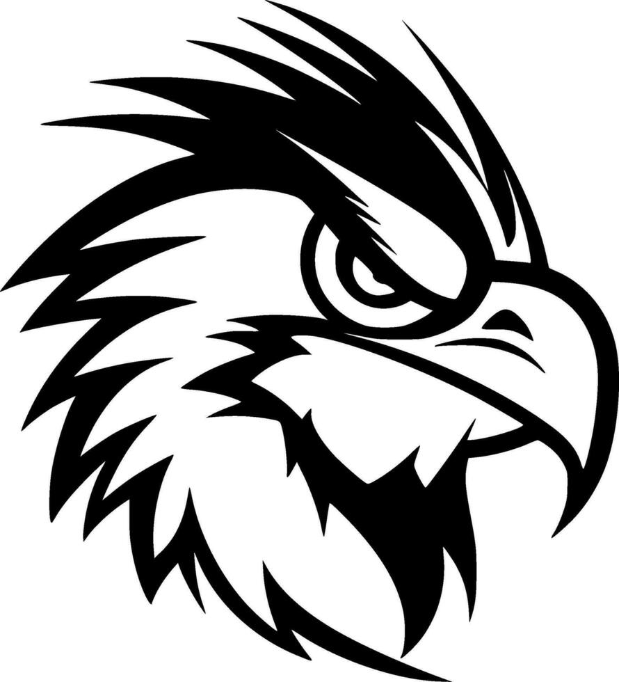 Parrot - Black and White Isolated Icon - Vector illustration